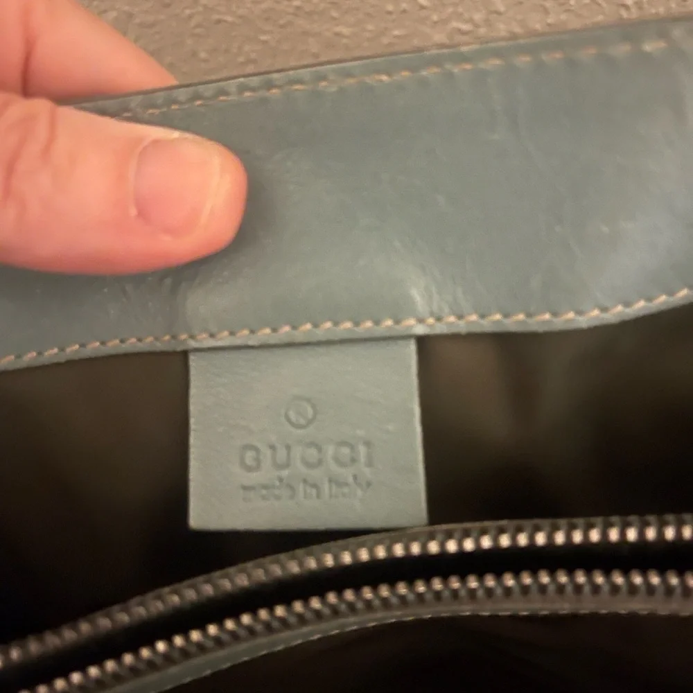 Gucci Guccissima Light Blue Tote Bag